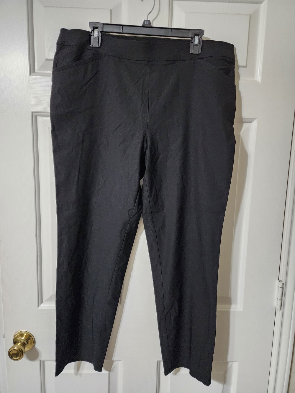 Lux Black Straight-Leg Women's Dress Pants
